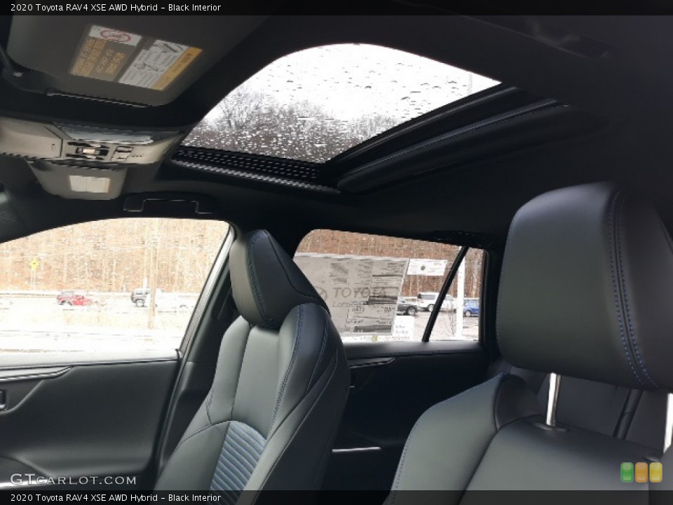 Black Interior Sunroof for the 2020 Toyota RAV4 XSE AWD Hybrid #136342361