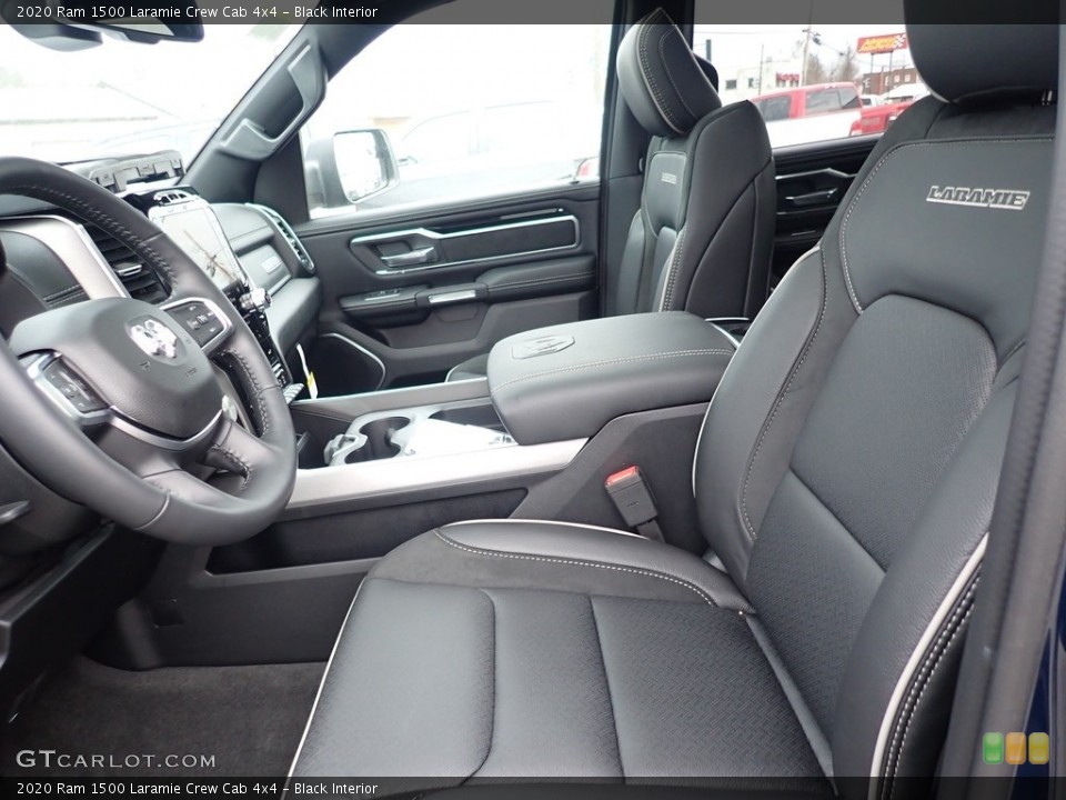 Black Interior Front Seat for the 2020 Ram 1500 Laramie Crew Cab 4x4 #136342577