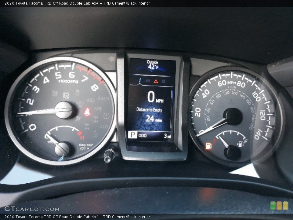 TRD Cement/Black Interior Gauges for the 2020 Toyota Tacoma TRD Off Road Double Cab 4x4 #136343747