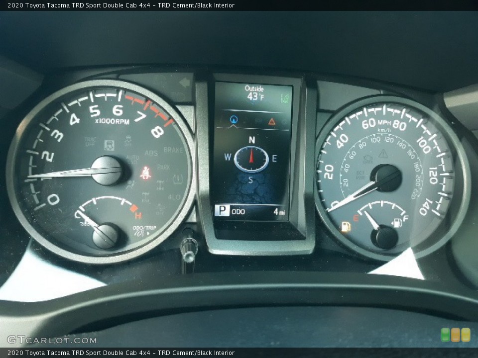 TRD Cement/Black Interior Gauges for the 2020 Toyota Tacoma TRD Sport Double Cab 4x4 #136344251