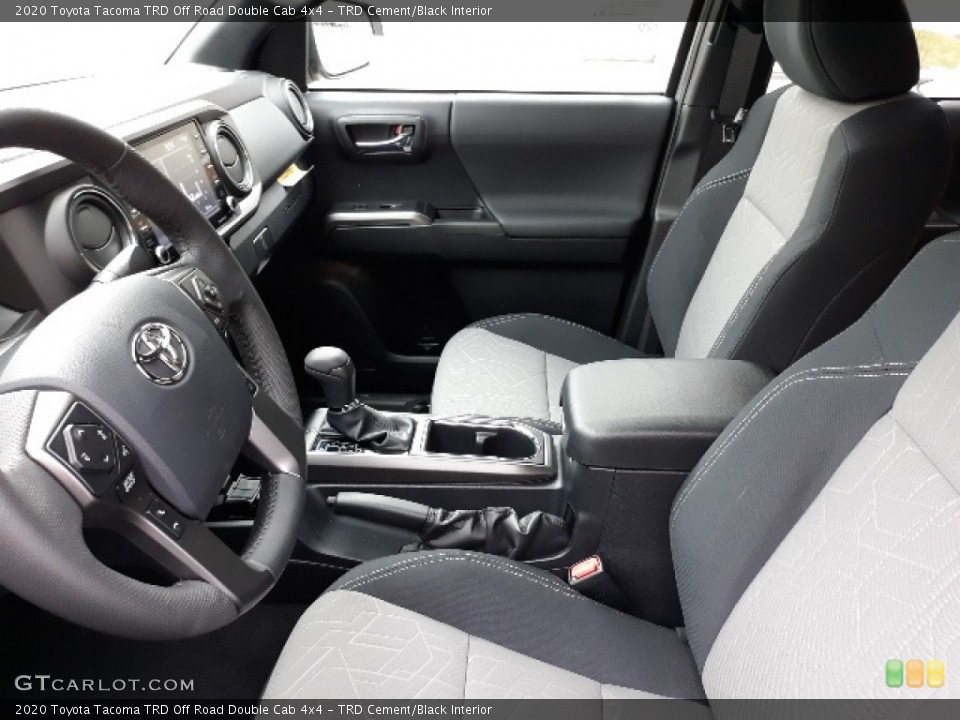TRD Cement/Black Interior Front Seat for the 2020 Toyota Tacoma TRD Off Road Double Cab 4x4 #136345283