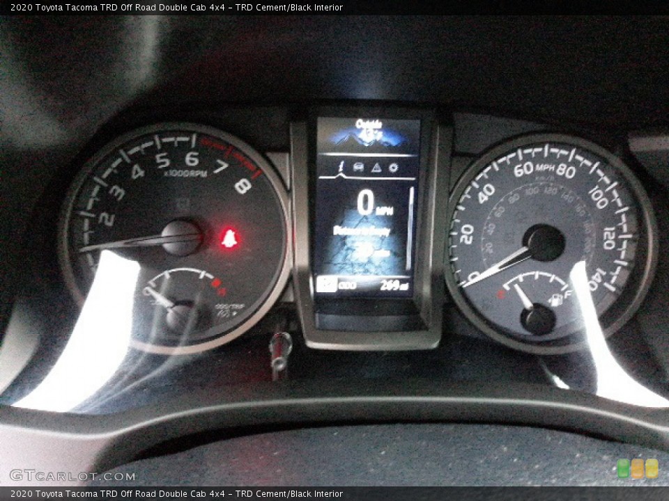 TRD Cement/Black Interior Gauges for the 2020 Toyota Tacoma TRD Off Road Double Cab 4x4 #136345424