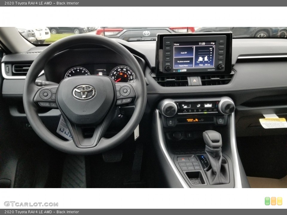Black Interior Dashboard for the 2020 Toyota RAV4 LE AWD #136345610