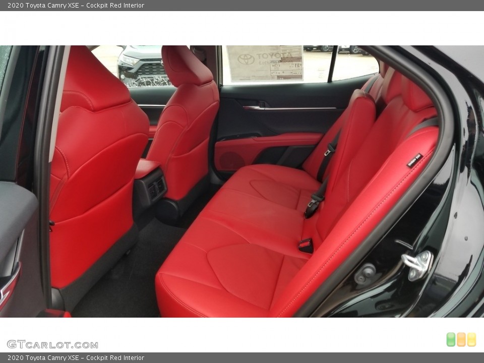 Cockpit Red Interior Rear Seat for the 2020 Toyota Camry XSE #136346027