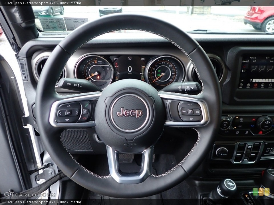 Black Interior Steering Wheel for the 2020 Jeep Gladiator Sport 4x4 #136346933