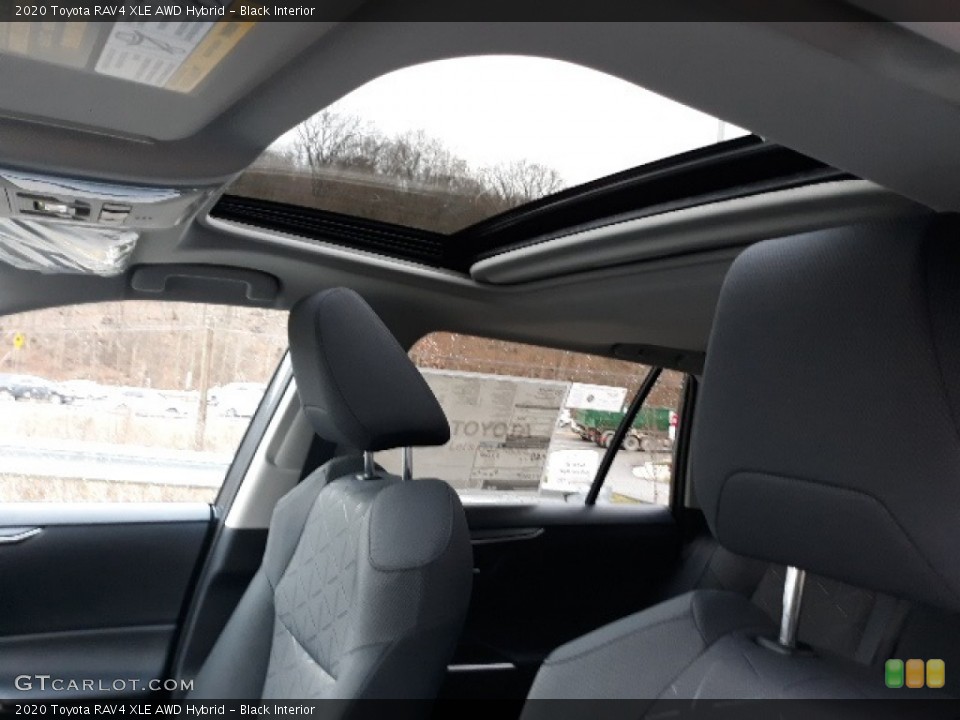 Black Interior Sunroof for the 2020 Toyota RAV4 XLE AWD Hybrid #136349909