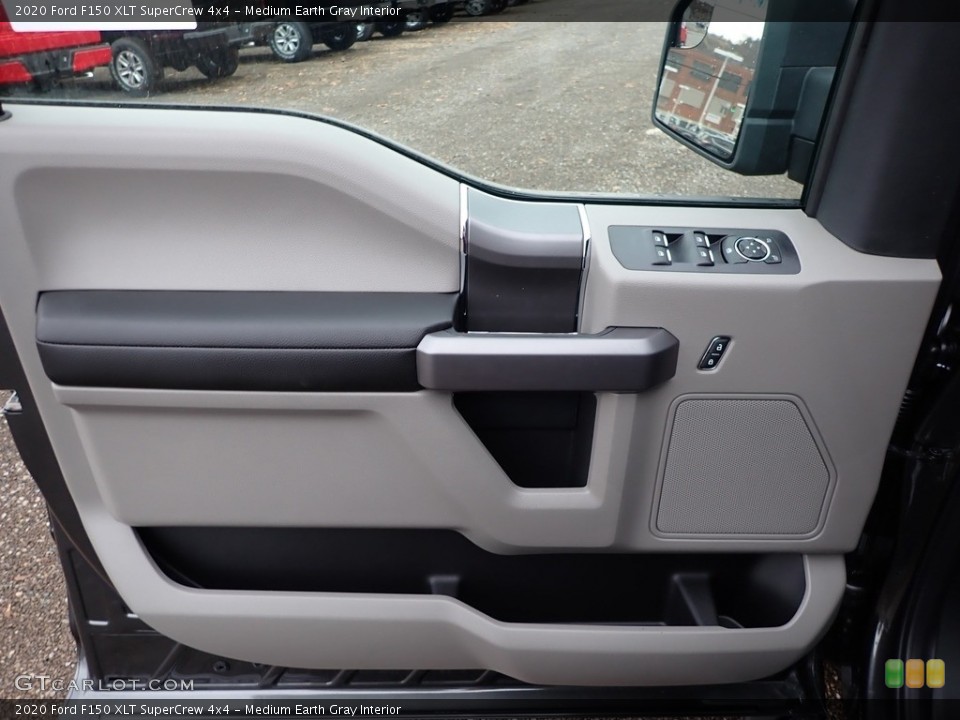 Medium Earth Gray Interior Door Panel for the 2020 Ford F150 XLT SuperCrew 4x4 #136351433