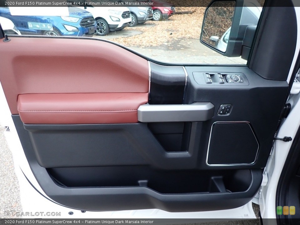 Platinum Unique Dark Marsala Interior Door Panel for the 2020 Ford F150 Platinum SuperCrew 4x4 #136351988
