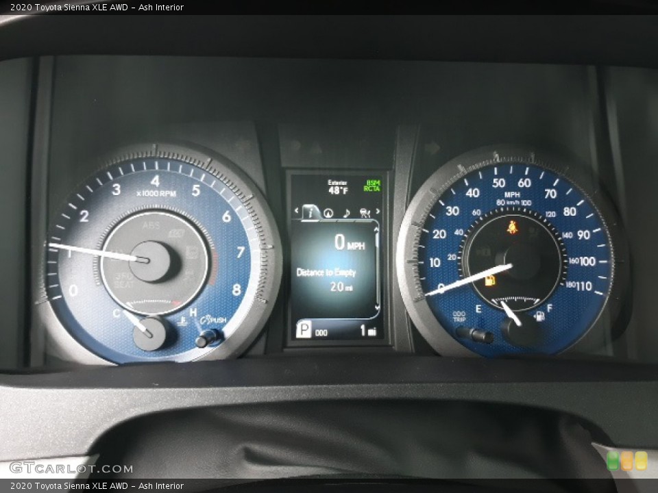 Ash Interior Gauges for the 2020 Toyota Sienna XLE AWD #136353031