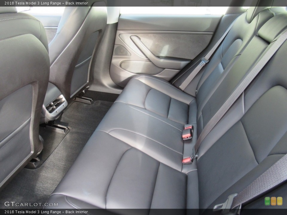 Black Interior Rear Seat for the 2018 Tesla Model 3 Long Range #136359632