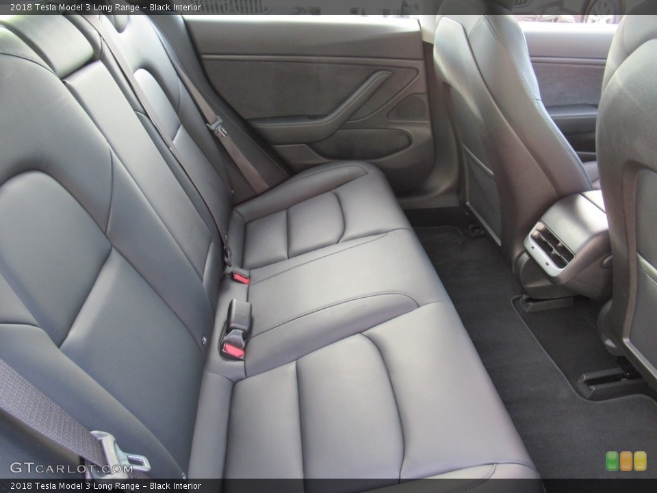Black Interior Rear Seat for the 2018 Tesla Model 3 Long Range #136359674