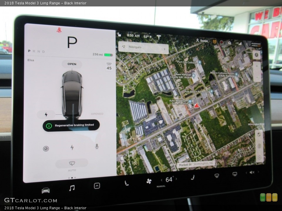 Black Interior Navigation for the 2018 Tesla Model 3 Long Range #136359743