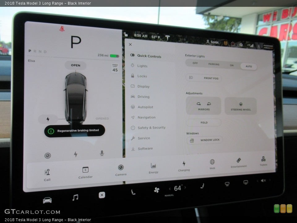 Black Interior Controls for the 2018 Tesla Model 3 Long Range #136359761
