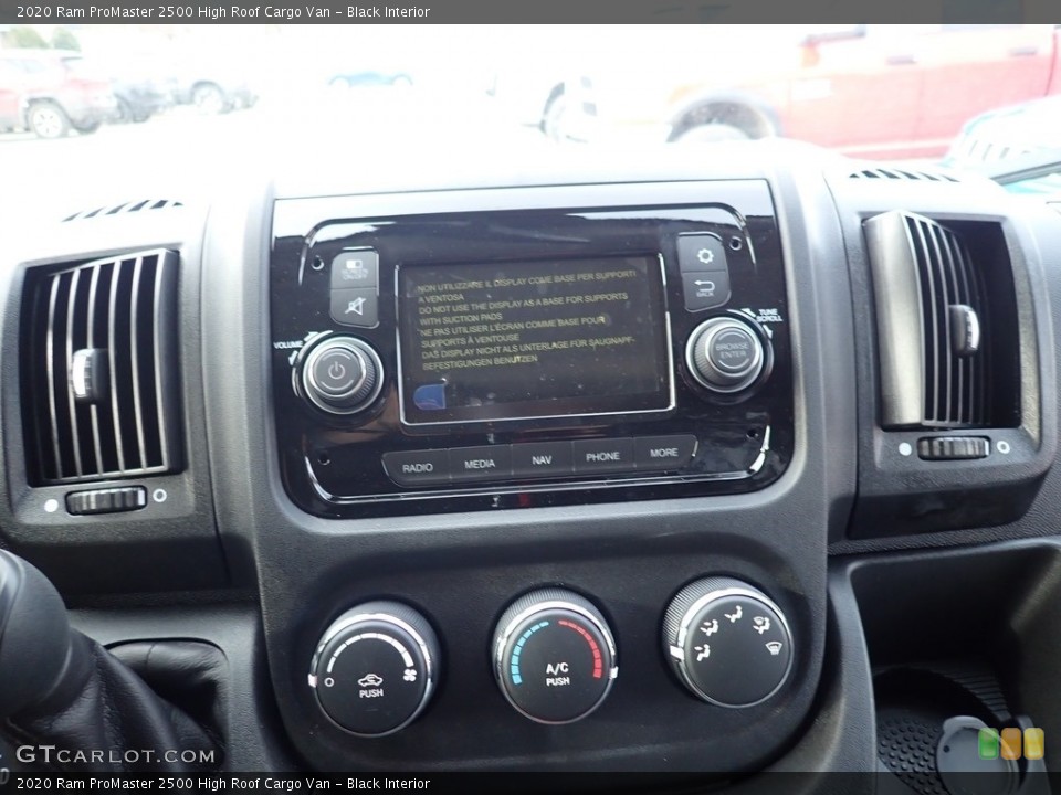 Black Interior Controls for the 2020 Ram ProMaster 2500 High Roof Cargo Van #136360661