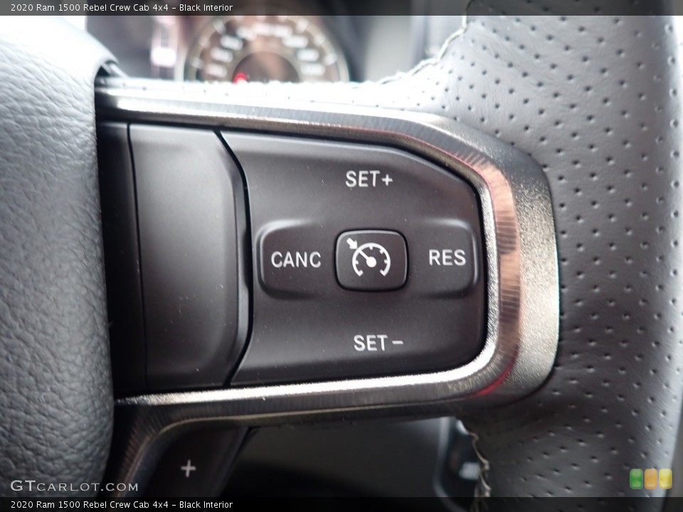 Black Interior Steering Wheel for the 2020 Ram 1500 Rebel Crew Cab 4x4 #136361345