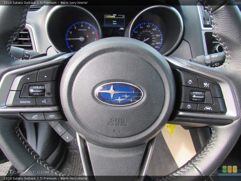 Warm Ivory Interior Steering Wheel for the 2019 Subaru Outback 2.5i Premium #136362371