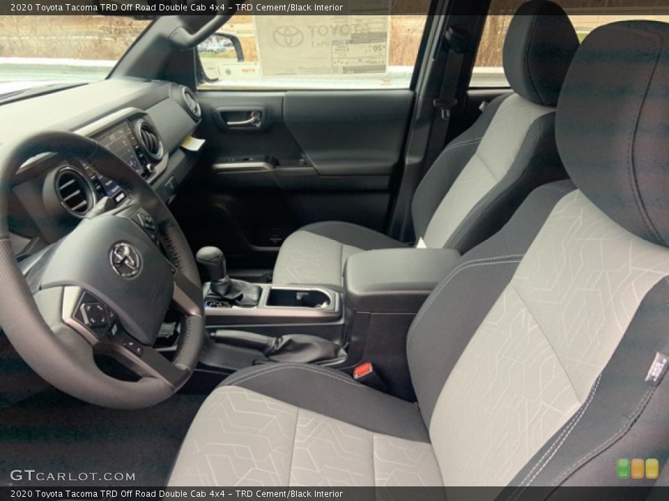 TRD Cement/Black Interior Front Seat for the 2020 Toyota Tacoma TRD Off Road Double Cab 4x4 #136362800