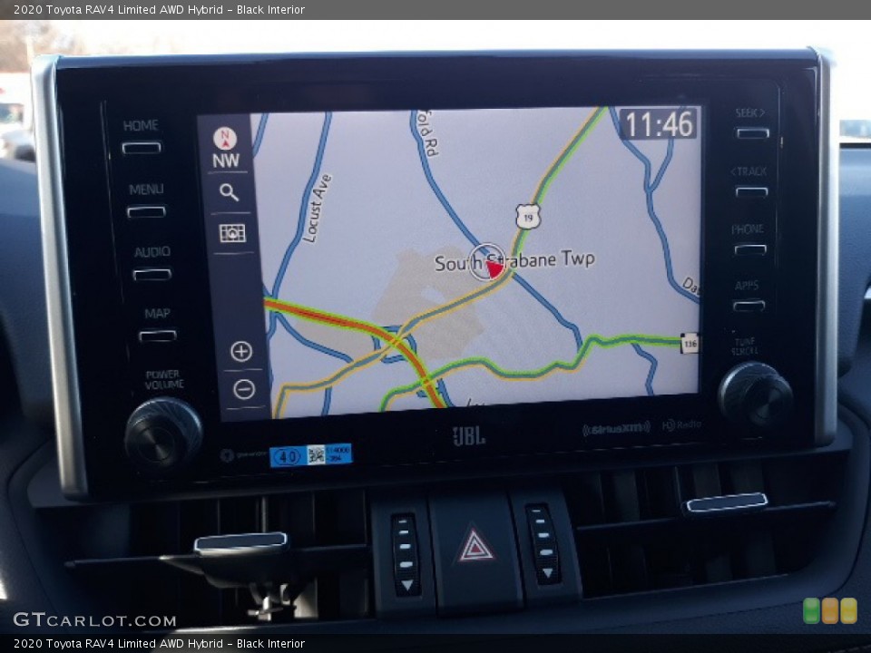 Black Interior Navigation for the 2020 Toyota RAV4 Limited AWD Hybrid #136366855