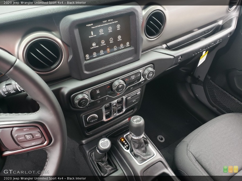 Black Interior Controls for the 2020 Jeep Wrangler Unlimited Sport 4x4 #136372003