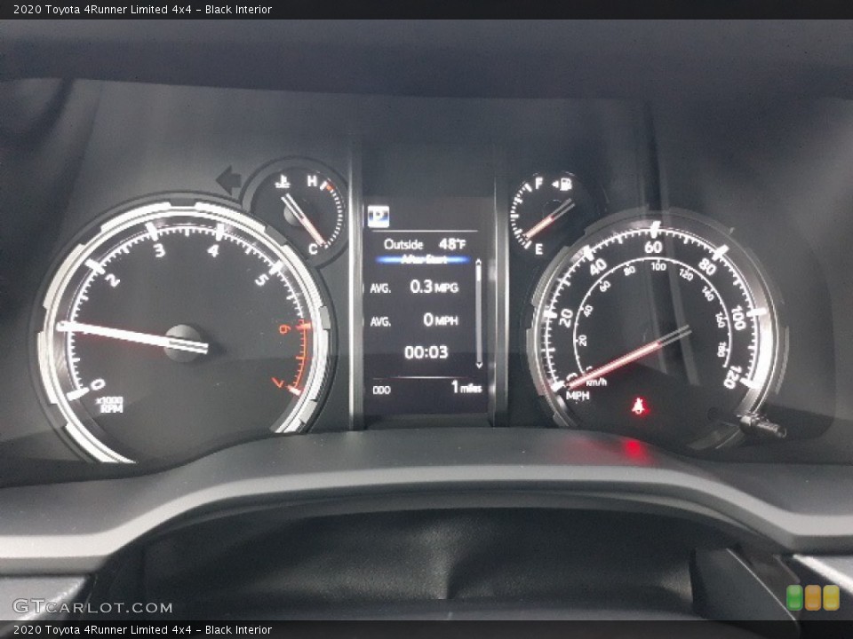 Black Interior Gauges for the 2020 Toyota 4Runner Limited 4x4 #136372300