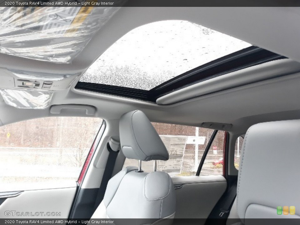 Light Gray Interior Sunroof for the 2020 Toyota RAV4 Limited AWD Hybrid #136372423
