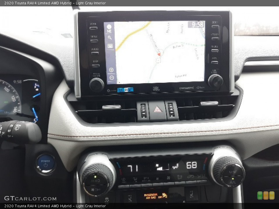 Light Gray Interior Navigation for the 2020 Toyota RAV4 Limited AWD Hybrid #136372441