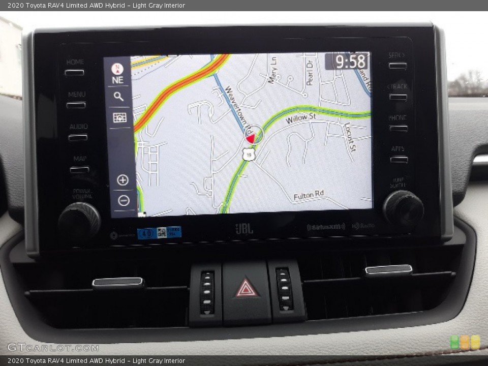 Light Gray Interior Navigation for the 2020 Toyota RAV4 Limited AWD Hybrid #136372462