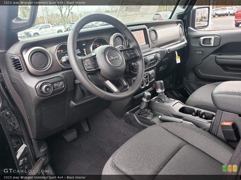 Black Interior Front Seat for the 2020 Jeep Wrangler Unlimited Sport 4x4 #136373446
