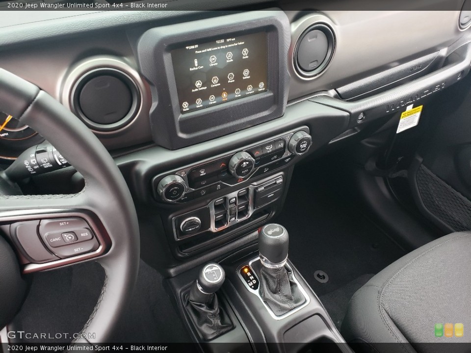 Black Interior Controls for the 2020 Jeep Wrangler Unlimited Sport 4x4 #136373539