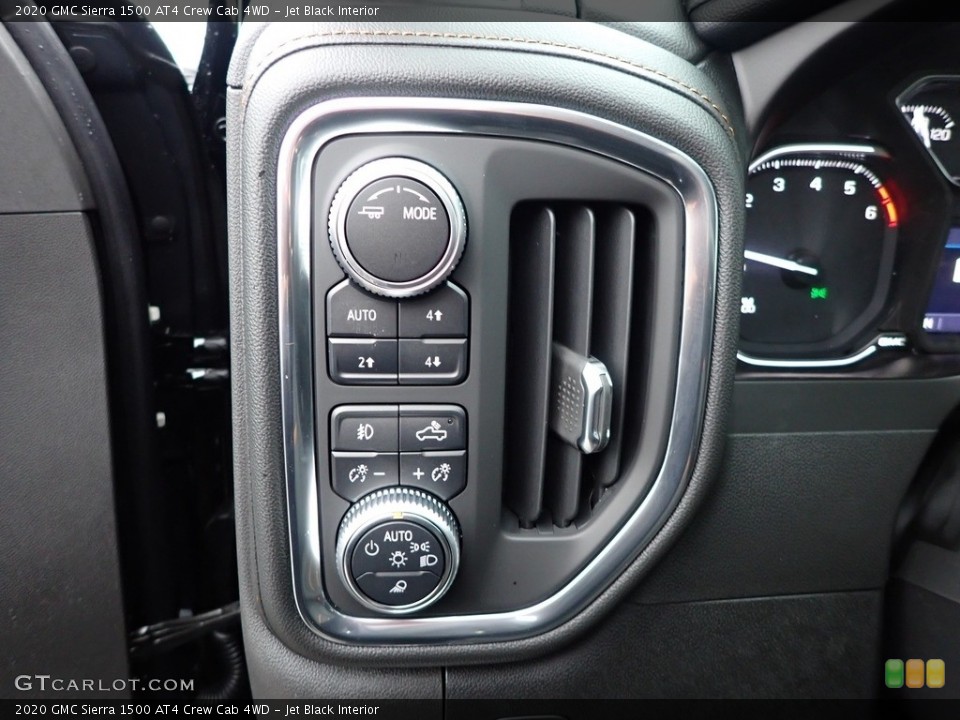 Jet Black Interior Controls for the 2020 GMC Sierra 1500 AT4 Crew Cab 4WD #136373908