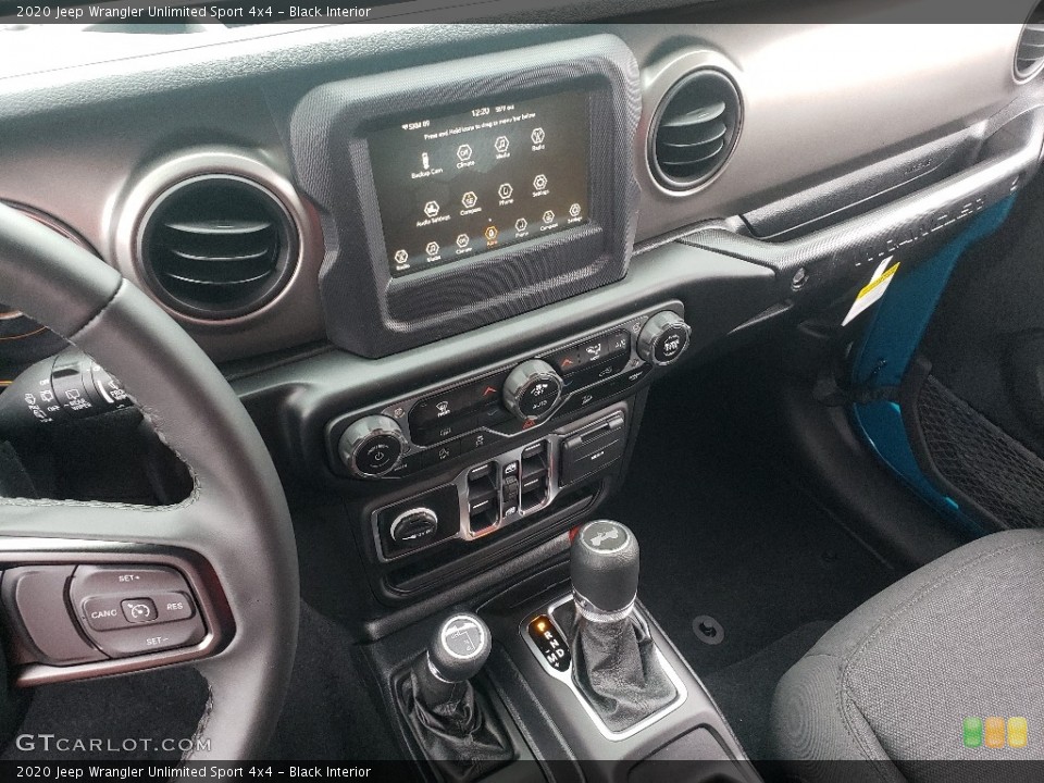 Black Interior Controls for the 2020 Jeep Wrangler Unlimited Sport 4x4 #136374495