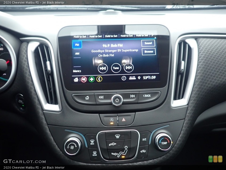 Jet Black Interior Controls for the 2020 Chevrolet Malibu RS #136375504