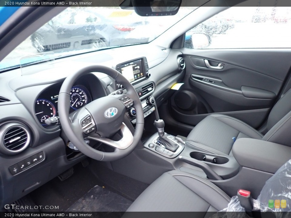 Black Interior Front Seat for the 2020 Hyundai Kona Ultimate AWD #136380889
