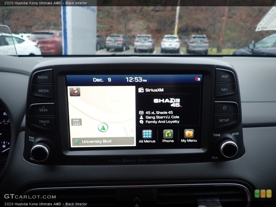 Black Interior Navigation for the 2020 Hyundai Kona Ultimate AWD #136380955