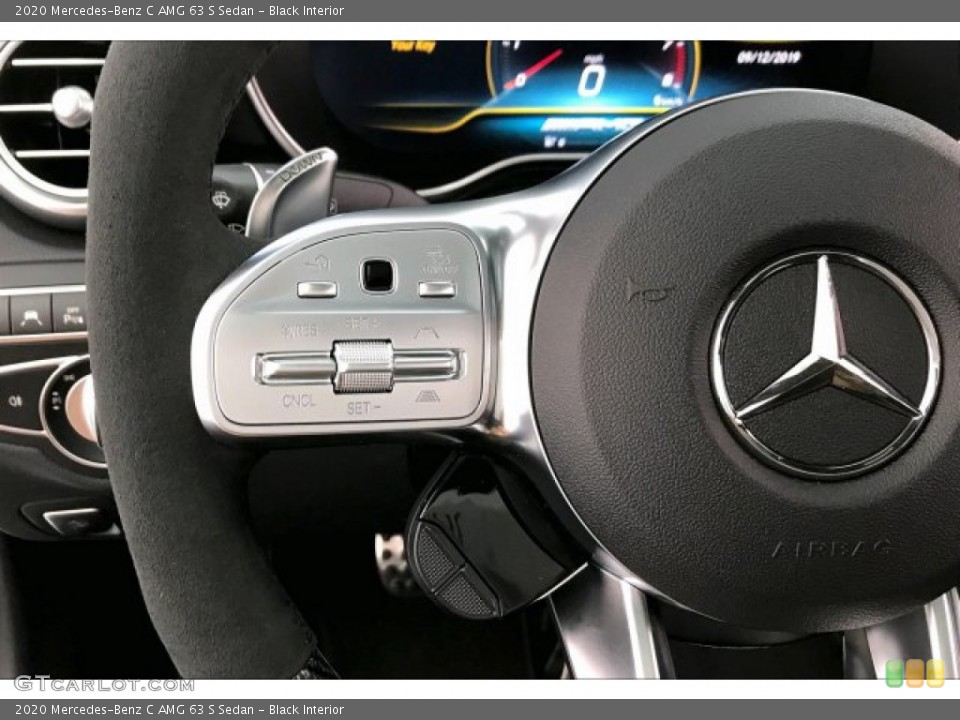 Black Interior Steering Wheel for the 2020 Mercedes-Benz C AMG 63 S Sedan #136393935