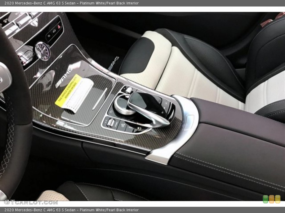 Platinum White/Pearl Black Interior Controls for the 2020 Mercedes-Benz C AMG 63 S Sedan #136394619