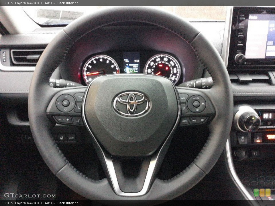 Black Interior Steering Wheel for the 2019 Toyota RAV4 XLE AWD #136400676