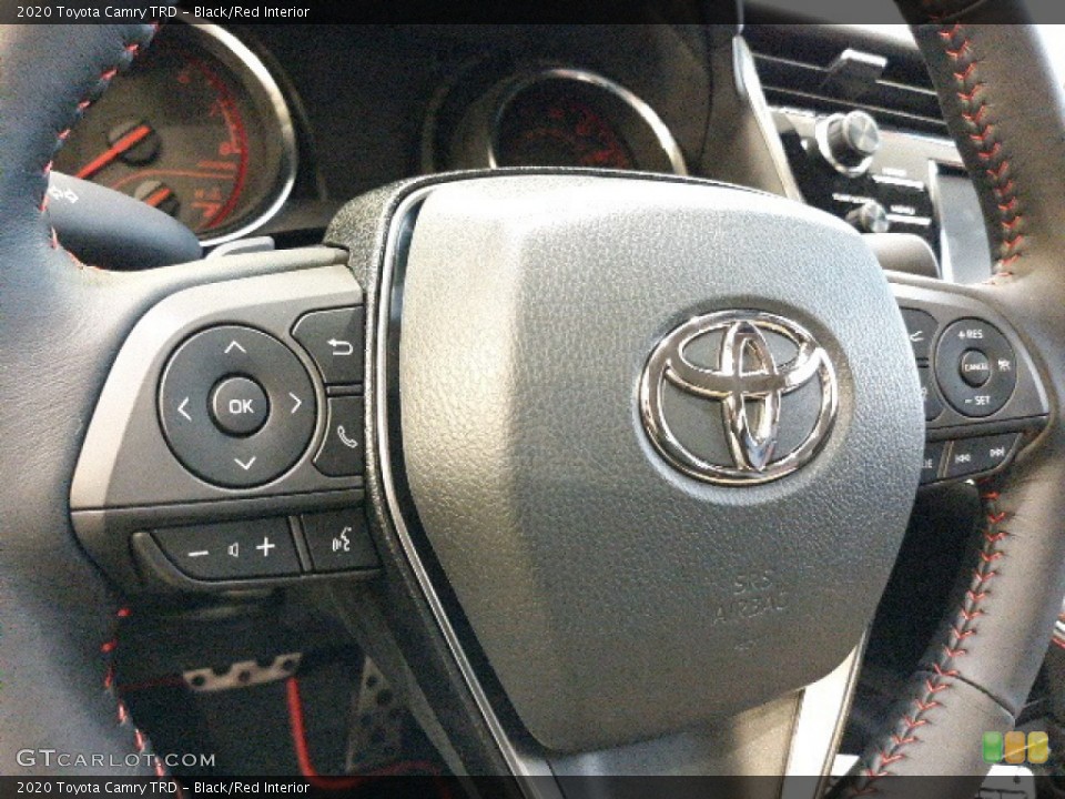Black/Red Interior Steering Wheel for the 2020 Toyota Camry TRD #136401273