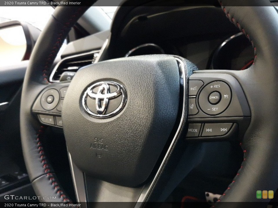 Black/Red Interior Steering Wheel for the 2020 Toyota Camry TRD #136401297