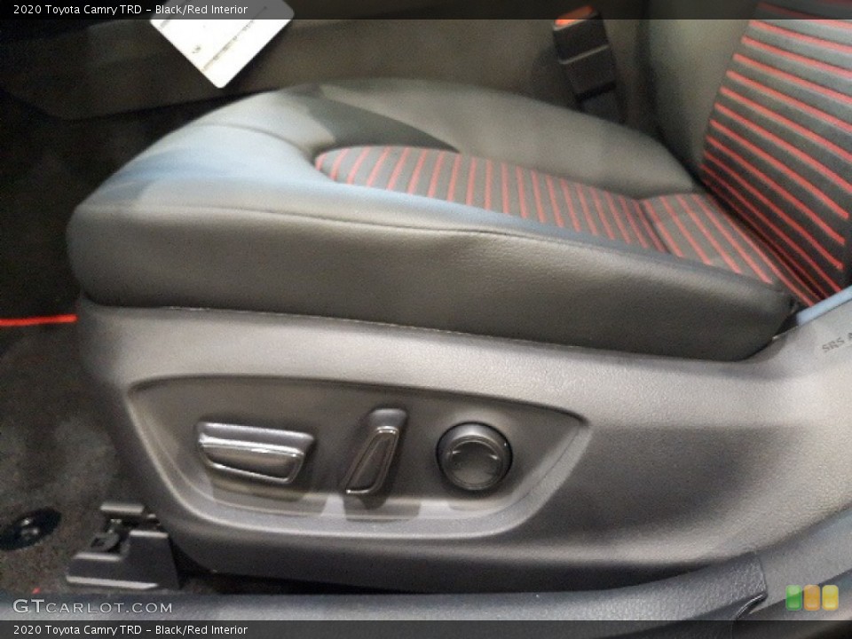 Black/Red Interior Front Seat for the 2020 Toyota Camry TRD #136401389