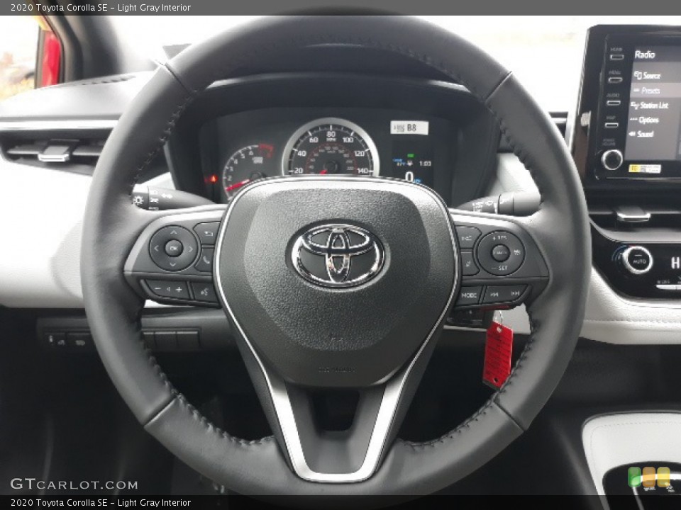 Light Gray Interior Steering Wheel for the 2020 Toyota Corolla SE #136401825