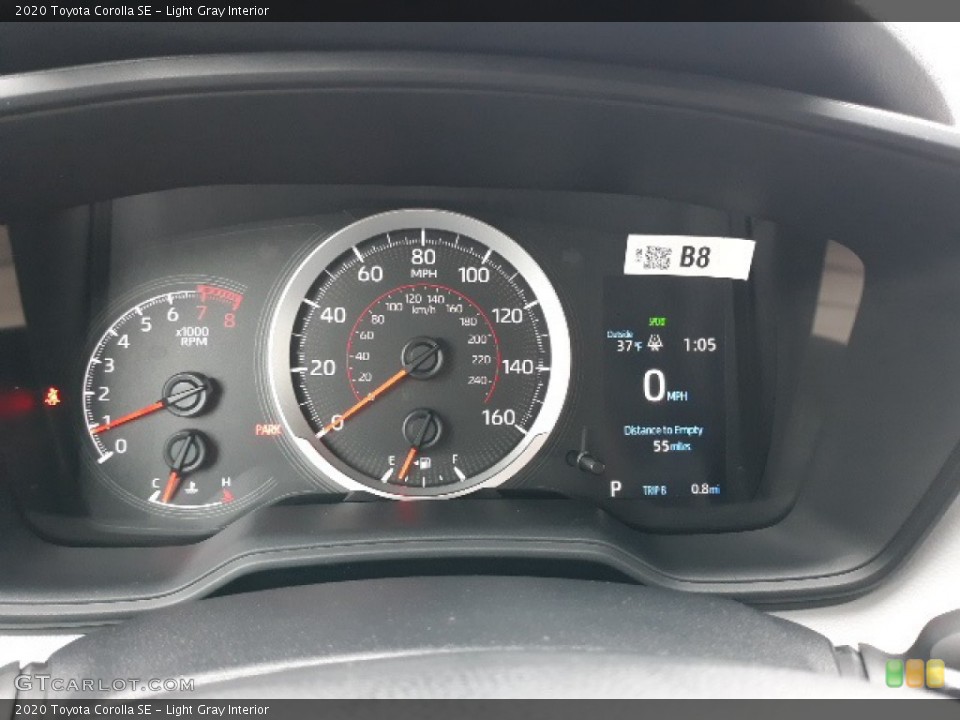 Light Gray Interior Gauges for the 2020 Toyota Corolla SE #136402077