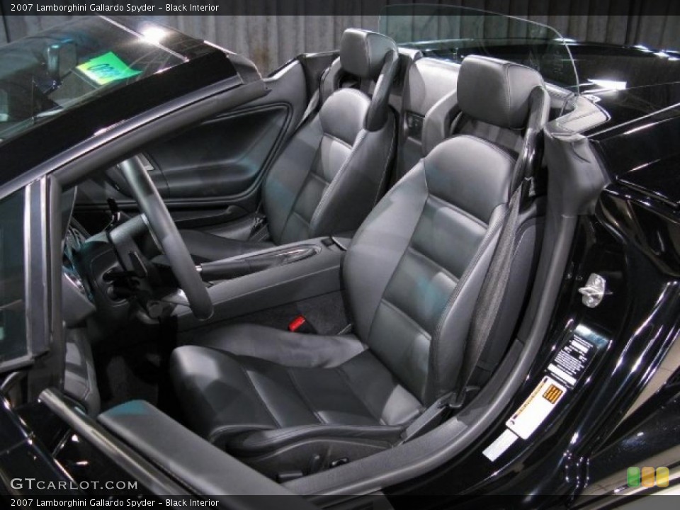 Black Interior Photo for the 2007 Lamborghini Gallardo Spyder #13640257