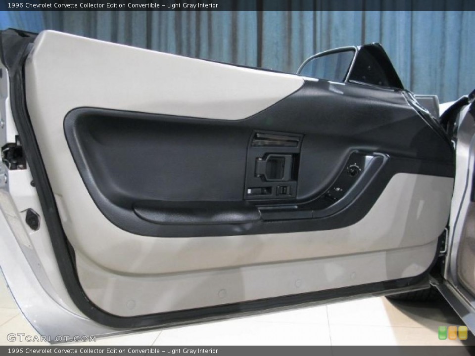 Light Gray Interior Door Panel for the 1996 Chevrolet Corvette Collector Edition Convertible #13640402