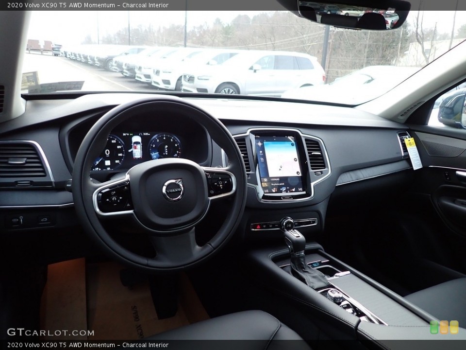 Charcoal Interior Dashboard for the 2020 Volvo XC90 T5 AWD Momentum #136410643