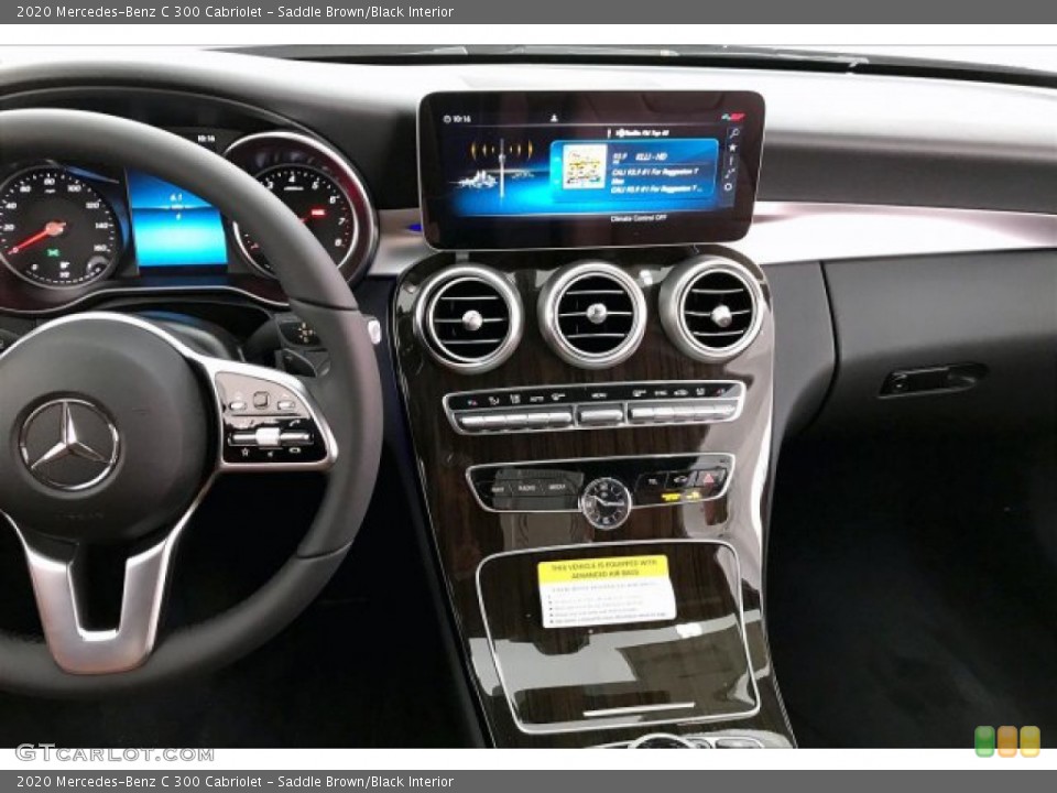 Saddle Brown/Black Interior Controls for the 2020 Mercedes-Benz C 300 Cabriolet #136411093