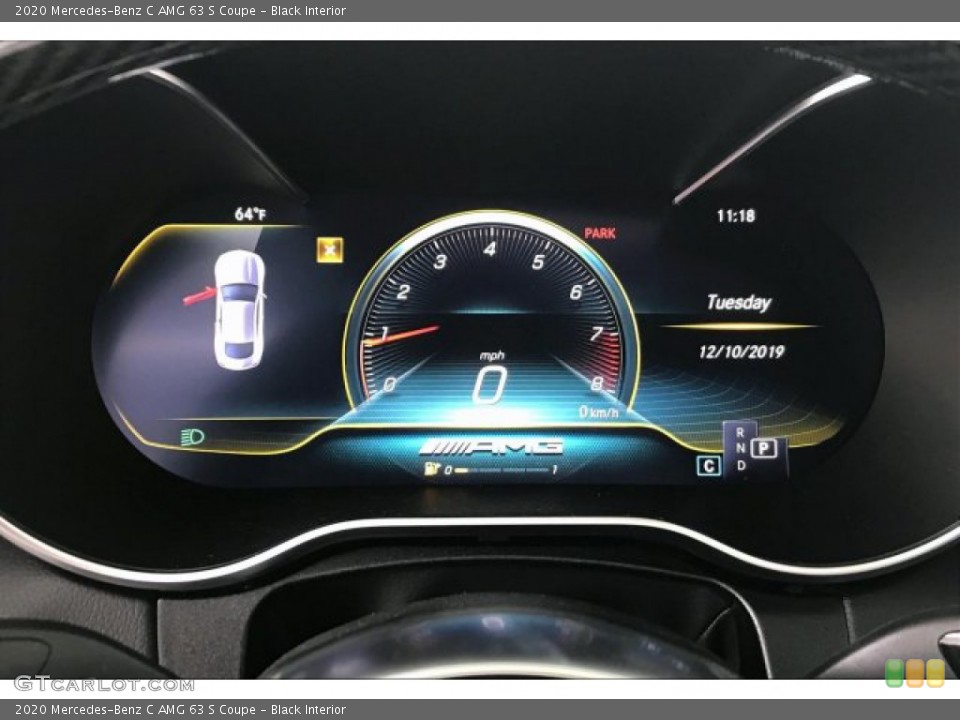 Black Interior Gauges for the 2020 Mercedes-Benz C AMG 63 S Coupe #136412275