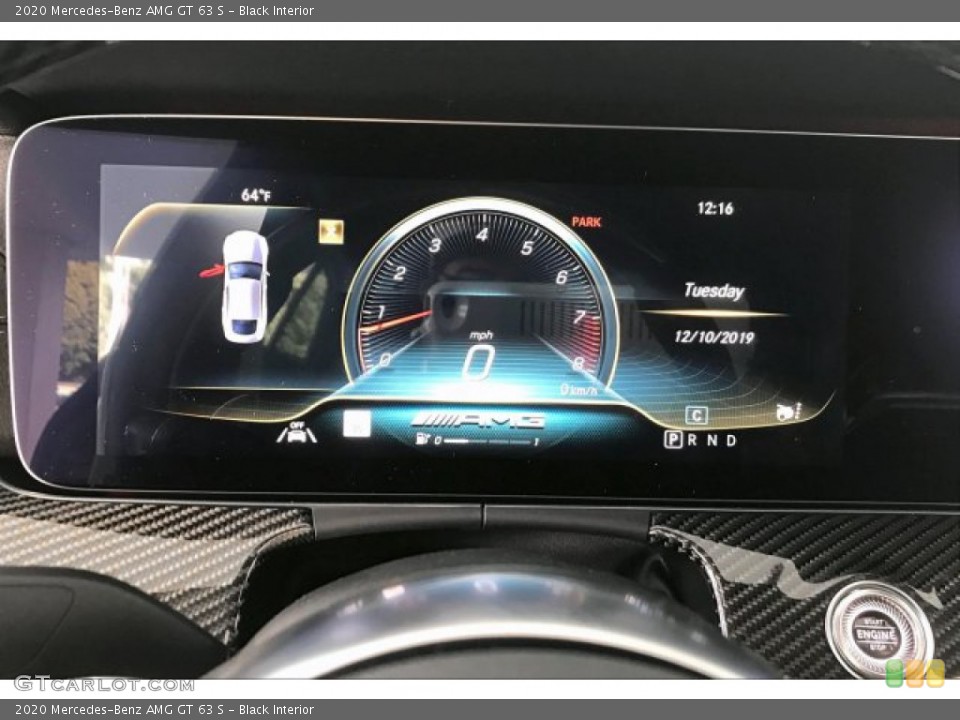 Black Interior Gauges for the 2020 Mercedes-Benz AMG GT 63 S #136414027