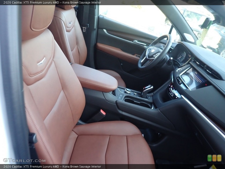 Kona Brown Sauvage Interior Front Seat for the 2020 Cadillac XT5 Premium Luxury AWD #136414189