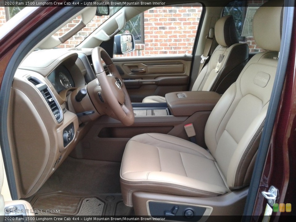 Light Mountain Brown/Mountain Brown Interior Photo for the 2020 Ram 1500 Longhorn Crew Cab 4x4 #136416955